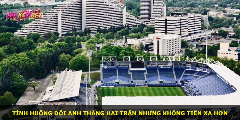 Tình huống đội Anh thắng hai trận nhưng không tiến xa hơn
